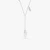 Collier fantaisie feuilles en argent 925 ‰ rhodié SO OR