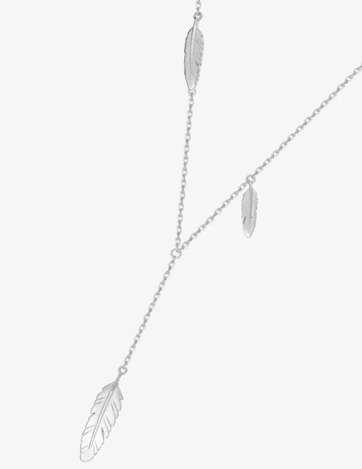 Collier fantaisie feuilles en argent 925 ‰ rhodié SO OR