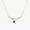 Collier fantaisie or 750‰ bicolore saphir SO OR