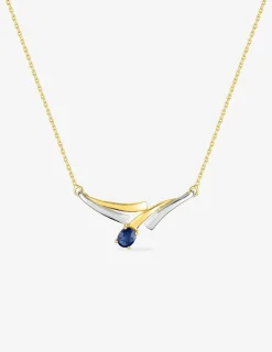 Collier fantaisie or 750‰ bicolore saphir SO OR