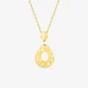 Collier fantaisie plaqué or effet martelé SO OR