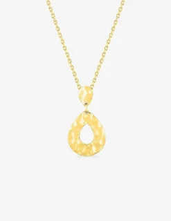 Collier fantaisie plaqué or effet martelé SO OR