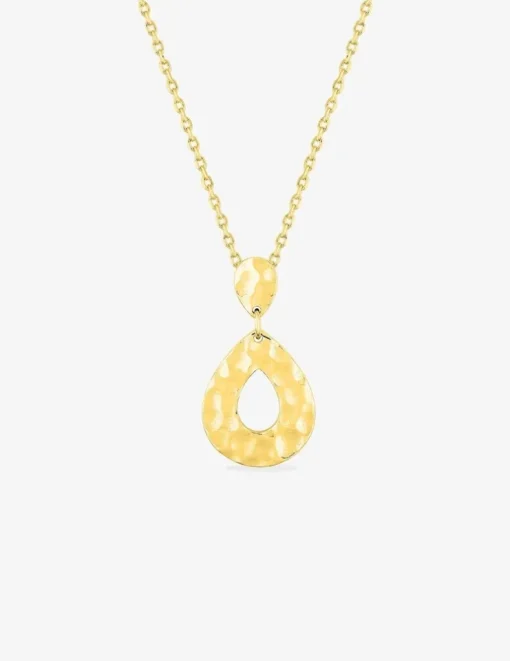 Collier fantaisie plaqué or effet martelé SO OR