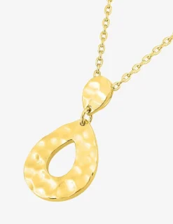 Collier fantaisie plaqué or effet martelé SO OR