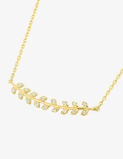Collier feuillage en plaqué or SO OR