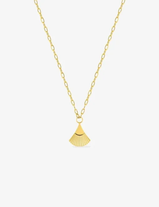 Collier feuille or jaune 750‰ SO OR