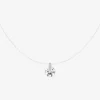 Collier fil nylon avec oxyde percé serti sur or blanc 375 ‰ SO OR