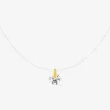 Collier fil nylon avec oxyde percé serti sur or jaune 375 ‰ SO OR