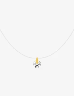 Collier fil nylon avec oxyde percé serti sur or jaune 375 ‰ SO OR