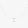 Collier fil nylon et or jaune 375‰ et perle 4 mm SO OR
