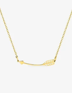 Collier flèche acier doré SO OR