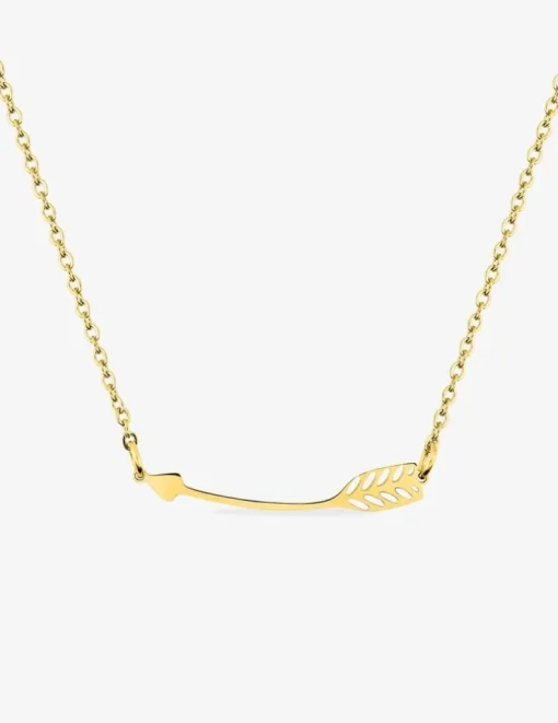 Collier flèche acier doré SO OR
