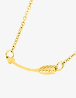 Collier flèche acier doré SO OR