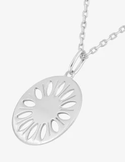 Collier fleuri argent 925‰ rhodié SO OR