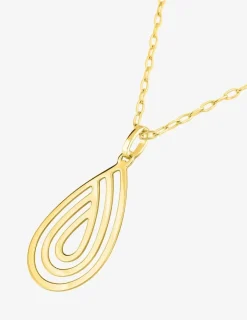 Collier goutte fantaisie or jaune 375‰ SO OR