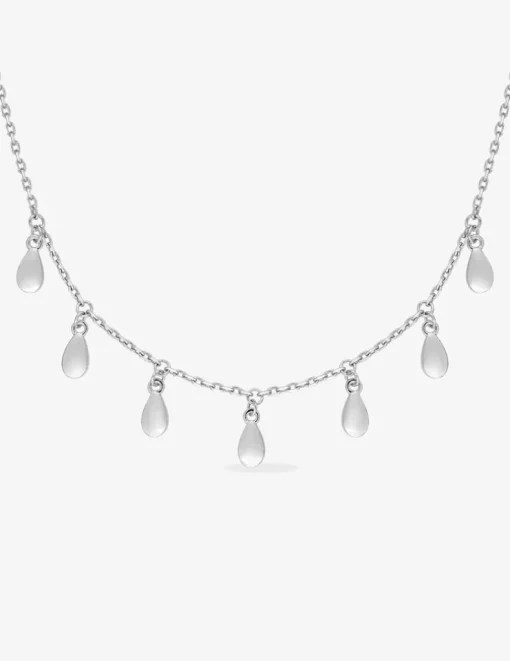 Collier gouttes argent 925‰ rhodié SO OR