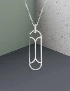 Collier graphique Argent 925‰ rhodié SO OR
