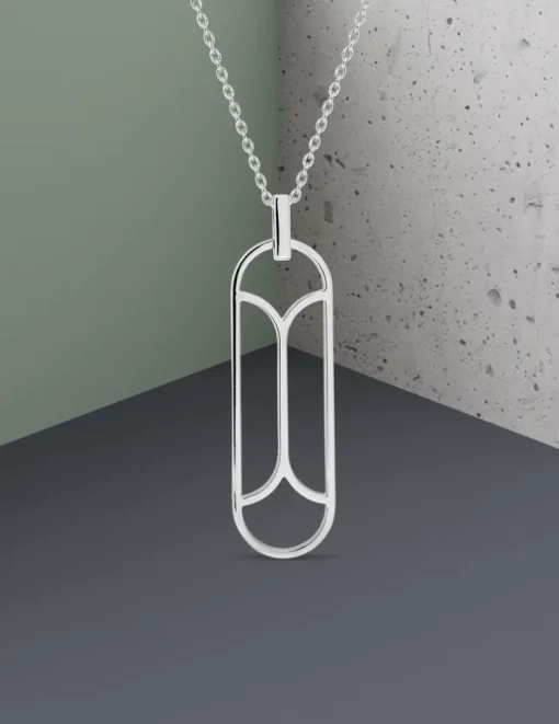 Collier graphique Argent 925‰ rhodié SO OR