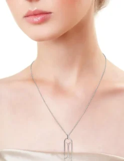 Collier graphique Argent 925‰ rhodié SO OR