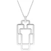 Collier graphique en argent 925 ‰ rhodié SO OR