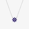 Collier Harmonie Or blanc 375‰ et laque bleue SO OR