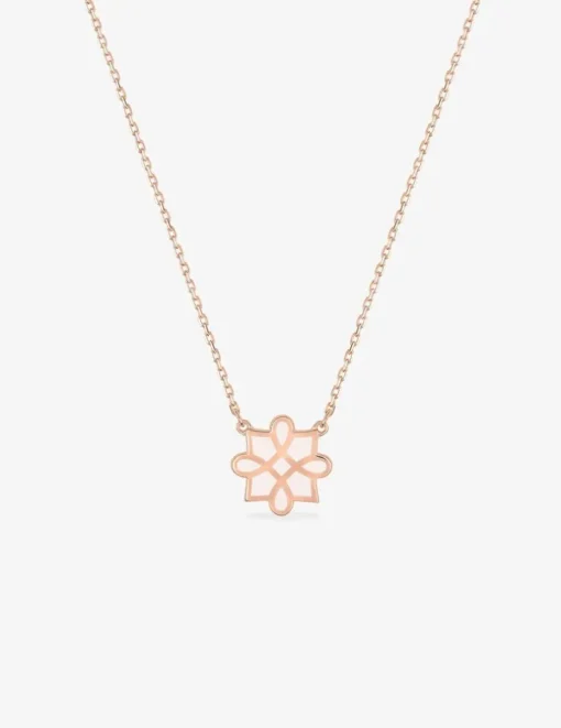 Collier Harmonie Or rose 375‰ et laque ivoire SO OR
