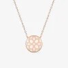 Collier Harmonie Or rose 375‰ et jeton laque ivoire SO OR