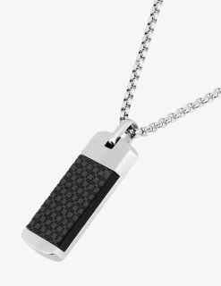 Collier homme acier plaque motifs croix SO OR