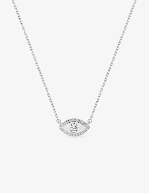 Collier œil argent 925‰ rhodié et oxyde de zirconium SO OR