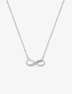 Collier infini argent 925‰ rhodié et oxydes de zirconium SO OR