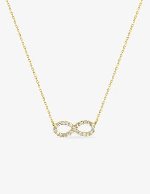 Collier Infini en or jaune 375 ‰ et oxydes de zirconium SO OR
