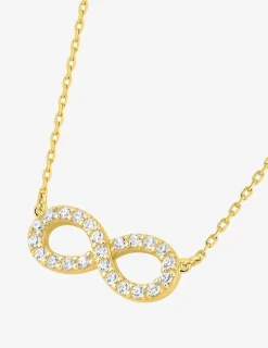 Collier Infini en or jaune 375 ‰ et oxydes de zirconium SO OR