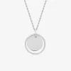 Collier jeton et cercle argent 925‰ rhodié SO OR