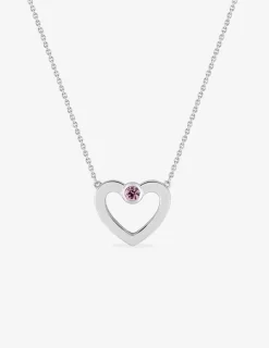 Collier Love or blanc 750‰ et saphir rose SO OR