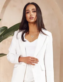 Collier Love or blanc 750‰ et saphir rose SO OR