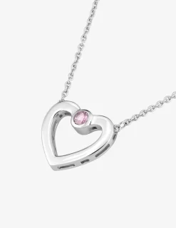 Collier Love or blanc 750‰ et saphir rose SO OR