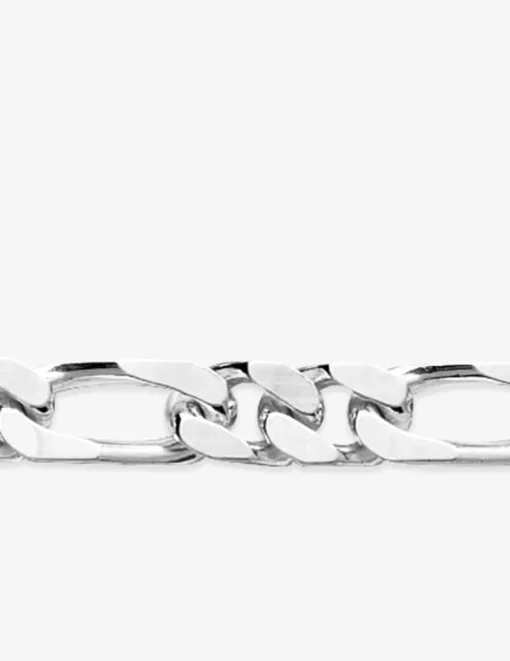 Collier maille alternée 1+2 argent 925‰ rhodié 7 mm SO OR