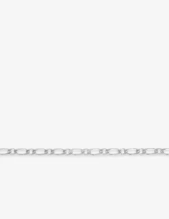Collier maille alternée 1+1 en argent 925 ‰ rhodié SO OR