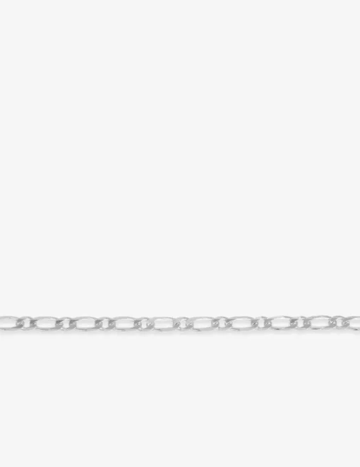 Collier maille alternée 1+1 en argent 925 ‰ rhodié SO OR