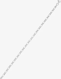 Collier maille alternée 1+1 en argent 925 ‰ rhodié SO OR