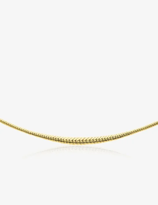 Collier maille anglaise or jaune 375 ‰ centre 5 mm SO OR