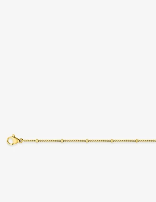 Collier maille boules en acier doré SO OR