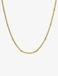 Collier maille boules en acier doré SO OR