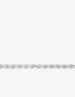 Collier maille corde en argent 925 ‰ rhodié SO OR
