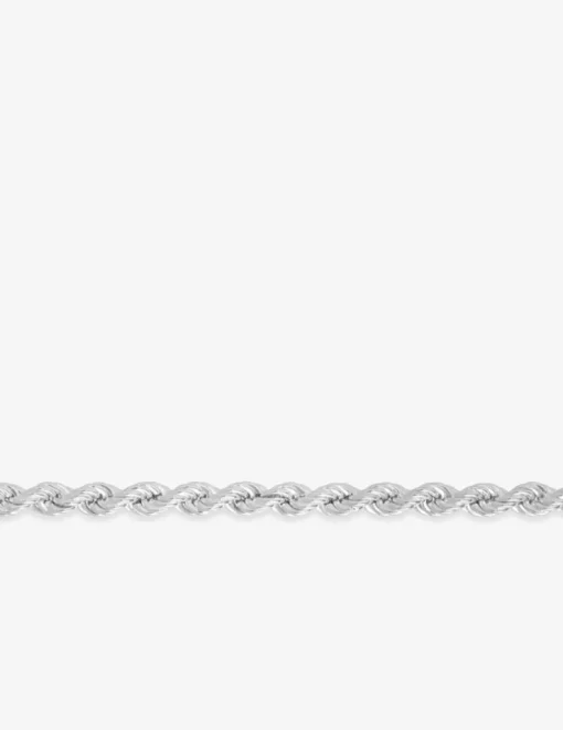 Collier maille corde en argent 925 ‰ rhodié SO OR