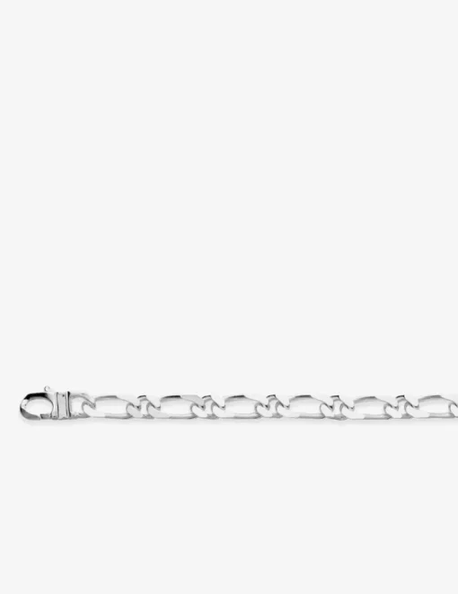 Collier maille figaro 1+1 argent 925‰ rhodié SO OR