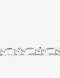 Collier maille figaro 1+1 argent 925‰ rhodié SO OR