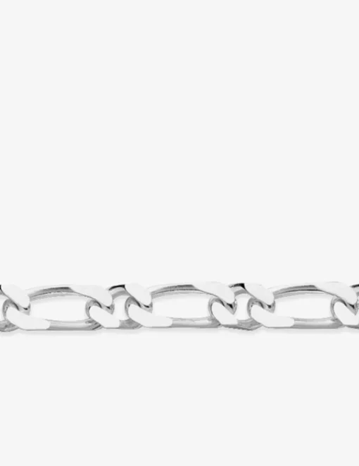 Collier maille figaro 1+1 argent 925‰ rhodié SO OR