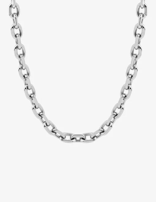 Collier maille forçat diamanté acier SO OR