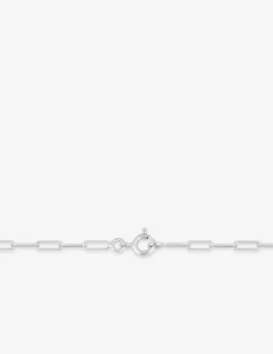 Collier maille forçat rectangle 2 mm argent 925‰ rhodié SO OR